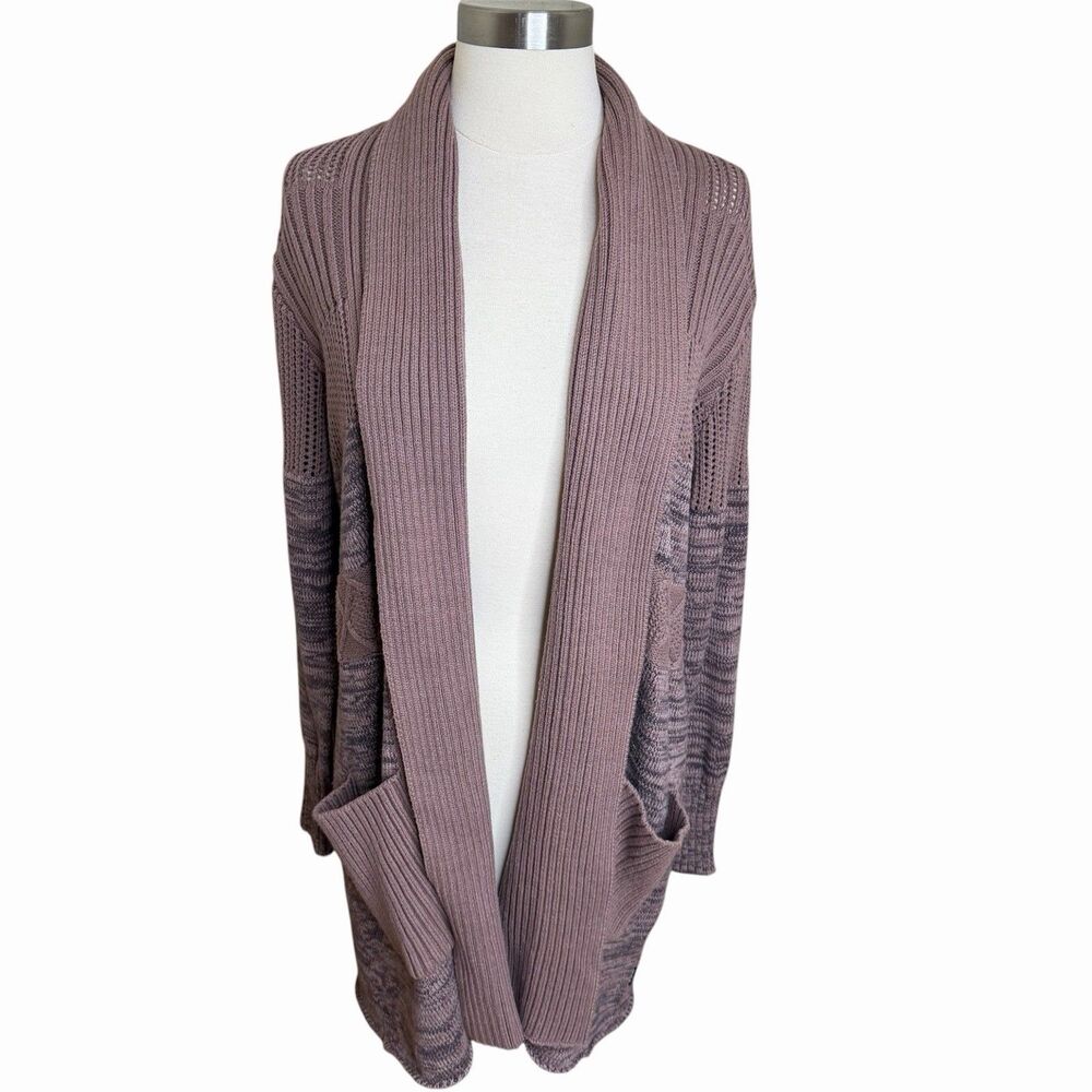 RVCA Open Front Knit Cardigan Womens Medium Maeve Pockets Boho